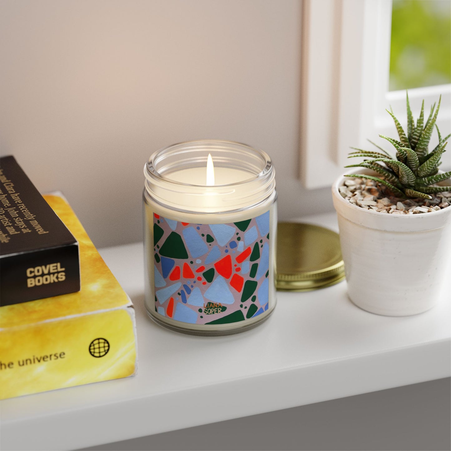 Candle // "Blossoming" (close up) Terrazzo Art Print